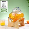 Botella de vidrio para licor infusionado con grifo, barril de cerveza, refrigerador de bebidas de té de frutas, jarra de agua fría, popular contenedor de cola para jugo