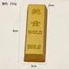 Ladrillo de Imitación de Oro Sólido para Hacer Fortunas Aleaciones Artesanías Adornos Regalos de Apertura Corporativa Accesorios para el Hogar