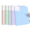 Livro de armazenamento de arquivos A3, alta capacidade, classificação multicamadas, pasta organizadora, páginas de inserção transparentes, saco para provas de estudante, livro de documentos