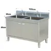 Cocina Comercial Acero Inoxidable 304 Engrosado Fregadero Fregadero Lavavajillas Fregadero Tipo Gabinete Doméstico Gabinete Integrado