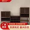 Novo Rack Antigo de Madeira Ébano Estilo Chinês Sala de Estar Pavilhão Duobao Armário Lateral de Armazenamento de Chá Zen Sala de Chá Rack de Exibição para Armazenamento
