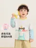 Kaka Panda Roupas Infantis Camiseta de Algodão Puro Manga Longa para Meninos Roupa de Outono para Meninas Camada Base de Outono Infantil Top de Bebê Tendência