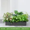 Combinação de paisagismo com plantas verdes artificiais, floreiras e caixas de flores, flores artificiais, arranjos de flores artificiais, decorações de paisagem com plantas artificiais para uso interno e externo.