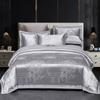 Nuevo Juego de Cuatro Piezas Jacquard Bordado Tencel Estilo Europeo Kit de Bordado Directo para Boda Venta al por mayor de Ropa de Cama