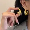 Pendientes Metálicos Irregulares Plegados Estilo Europeo y Americano de Plata 925, Nuevos Pendientes de Diseño de Lujo Ligero de Nicho Transfronterizo