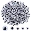 Juguete de Materiales Hechos a Mano DIY Mixto Blanco y Negro para Niños Accesorios Pegatinas de Ojos de Animal con Adhesivo