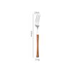 Vajilla de acero inoxidable 430 imitación veta de madera marmoleado cuchillo de cintura pequeña, tenedor y cuchara juego de cuatro piezas cuchillo para bistec cuchara cuchara de té