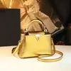 2026 Bolso Cruzado para Mujer Casual Piel Genuina Bolso de Piel Suave Bolso Tipo Cubo Bolso de Mano Moderno Bolso de Hombro Versátil Sencillo para Mujer