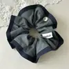 Material de Tela para Traje Color Block Gris Azul Estilo Coreano Cuerda para el Cabello Retro Versátil Scrunchie Pañuelo Cuadrado Cuerda para el Cabello Accesorio para Cola de Caballo Adorno para el Cabello de Mujer