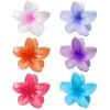 Pinza de flor de frangipan de 8 cm empaquetada individualmente, superventas en Amazon, accesorios para el cabello, pinza para el cabello con flores de colores, pinza para la parte superior de la cola de caballo