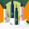 Paraguas Manual para Mujer, Soleado o Lluvioso, Protección Solar de Vinilo, Protección UV, Paraguas Plegable para Estudiantes