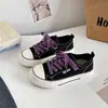 Tênis de Lona Branco com Estampa de Grou 2026 Coleção Primavera/Verão Novo Estilo Coreano Versátil Bico Aberto Laranja Tênis Flats com Cadarço Feminino