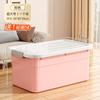 Caja de Almacenamiento para el Hogar de Gran Capacidad para Ropa, Edredones, Juguetes, Artículos Varios con Ruedas y Tapa, Caja de Almacenamiento de Plástico Engrosado