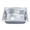 Estilo de engenharia aço inoxidável 304 pia de cozinha de um tanque integrado conformação por repuxo tanque de lavagem de vegetais 5843