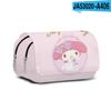 Estuche para Lápices Plegable de Gran Capacidad de Doble Capa con Estampado Perimetral Nuevo Sanrio Meruti Estuche de Papelería para Niños