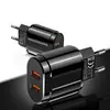 Carregador de Celular Rápido de Porta Dupla 5V/2.4A Qualcomm 3.0 Carregamento Direto 2 USB Cabeça de Carregamento Multi-Porta Padrão Europeu Qc2.0