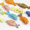 Peixe tropical fofo de cerâmica criatura marinha peixe pequeno colar pulseira de contas DIY feito à mão acessório pingente