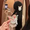Pasador Grande de Mariposa con Flores de Seda Florales, Pin Lateral, Polilla Fluttering tipo Hada, Dulce Accesorio de Cabello de Princesa, Tocado Estilo Antiguo Hanfu