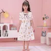Camisola de Verão para Meninas, Algodão Nuvem Manga Curta Desenho Animado Fofo Pijama Infantil para Meninas, Roupa de Casa Leve para Crianças Mais Velhas
