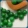 Dragón de hierro verde crudo jade jadeíta calcedonia esmeralda cuentas sueltas cuentas redondas accesorios para joyería tejida con cuentas a mano diy lote de cuentas