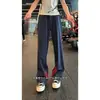 Pantalones Deportivos de Rayas Azul Marino de Secado Rápido para Hombre, Pantalones Finos de Seda Helada Transpirables de Verano para Senderismo, Pantalones Deportivos Casuales Estilo Americano