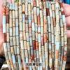 Jingde joias 4*13mm tubo redondo de pedra imperador contas soltas coloridas acessórios de joias faça você mesmo fabricantes de contas atacado