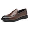 Zapatos de Cuero para Hombre 2025 Otoño Nuevo Transfronterizo Moderno Estilo Británico Slip-On Casual Mocasines Dropshipping