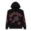 Modelo Nuevo 2026 en Stock Venta Caliente en Amazon Original Sp5Der Sudadera de Peso Pesado 450g con Telaraña para Hombre con Forro de Felpa