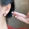 Pendientes Festivos Rojos de Año Nuevo para Mujer Pendientes de Temperamento de Alta Gama Nuevos Pendientes Calientes de Otoño e Invierno Pendientes de Boda de Año Nuevo