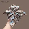 Moderna Serie Retro Elegante Flor de Anacardo Versátil Cuadrado para el Cabello Bufanda Cuadrada Estilo Étnico Estampado para el Cabello