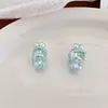 Cuentas de mochila transparentes de colores UV acrílicas, cuentas de conejo, cuentas de agujero recto, para pulseras elásticas de bricolaje, cadenas para teléfono, accesorios con cuentas