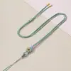 Colar Mambo Cord Nó Concêntrico Fio de Jade Tecelagem Nó Chinês Nó Mandala Cordão Pingente Cabeça Estilo Antigo Joia Cordão