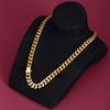 Collar de cadena de acero de titanio coolan de moda, collar de hebilla de pulido de cuatro lados encriptada de acero inoxidable, hebilla de alta calidad