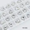 Dongzhou 16mm Coração Torto Fundo Pontiagudo Diamante Acessórios para Joias DIY Diamante de Vidro de Cristal de Forma Especial Colar de Joias de Diamante Venda por Atacado de Joias de Diamante