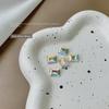 Joyería para uñas cielo estrellado blanco parpadeante blanco fondo puntiagudo Súper Flash forma de uña Taladro de cristal corazón torcido amor gordo Taladro cuadrado al por mayor