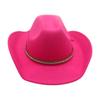 Sentido avanzado de accesorios de diamante medio sombrero al por mayor sombrero vaquero Amazon transfronterizo estilo europeo y americano británico sombrero de jazz hombres y mujeres