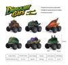 Venta caliente transfronteriza de Amazon Nuevo modelo de dinosaurio Jurásico coche de tracción hacia atrás coche de juguete de tracción hacia atrás educativo de bricolaje para niños