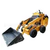 Cargadora compacta de dirección deslizante de pie con ruedas pequeñas, equipo de construcción de tierra y piedra de alta eficiencia, limpieza de suelo agrícola y equipo de transporte