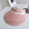 Chapéu Leve Aberto com Renda Doce para Mulheres, Chapéu de Palha com Proteção Solar para o Verão, Chapéu de Sol Estilo Fada, Chapéu de Sol Versátil