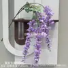 Flores artificiales azul púrpura estilo pintura al óleo jardín Monet libro rojo pequeño combinación de colores belleza Chen camino de boda fila delantera flores al por mayor