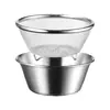 Juego de Coladores de Acero Inoxidable Grado Alimenticio 304, Bol para Ensalada, Plato de Malla, Bol para Cocinar, Batidor de Huevos, Cubeta de Cocina, Cubeta para Lavar Verduras