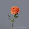Flor Artificial Rosa Redonda de Cabeça Única Rosa de Seda Adereços para Cenário de Casamento Decoração de Vitrine de Shopping Entrega Direta da Fábrica