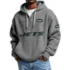 Ropa Nueva para Hombre Transfronteriza 3D Amazon Más Vendida Sudadera con Cremallera Tendencia de Comercio Exterior Sudadera Serie Nueva de la NFL