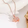 Ornatos Quentes da Moda Colar de Elefante Fofo Moda Feminina Simples ins Celebridade Cyber Tendência Corrente de Clavícula em Aço Titânio Joias