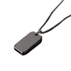 Colgante biselado personalizado de acero de titanio de alta gama europeo y americano transfronterizo para hombre, se puede grabar con logo, collar de acero inoxidable