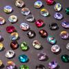 Taladro de Uñas Forma Ovalada de Huevo Huevo de Paloma Super Brillante K9 Vidrio Brillante Cristal Transparente Forma Puntiaguda Joyería para Uñas