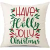 Juego de Fundas de Almohada Transfronterizas para Navidad Europea y Americana, Funda para Cojín de Sofá de Sala de Estar, Funda para Almohada de Cintura con Reno Papá Noel Árbol, Suministro de Fábrica