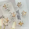 Aleación Estilo Nuevo Doble Cara Hueco Cristal Estrella Cadena de Cuentas DIY Cadena para Teléfono Colgante para Llaves Accesorios de Joyería