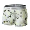 Ropa interior para hombre al por mayor de cintura media sin costuras estampada de seda helada para hombre de verano delgada sedosa de secado rápido boxers