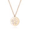 Collar de Colgante de Acero de Titanio Caliente de Celebridad de Internet Más Vendido Altamente Accesorios Joyería para Mujer Nicho Collar de Oro Rosa